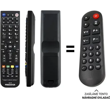 Dálkový ovladač Akai AKTV165D náhradní dálkový ovladač pro seniory.