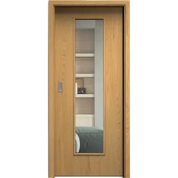 Interiérové dveře SAPELI ELEGANT KOMFORT M55 - DÝHA - POSUVNÉ DVEŘE VČ. ZÁRUBNĚ - Dub natur Průchozí šířka (cm): 60, Průchozí výška (cm): 197, Typ skla: Čiré sklo