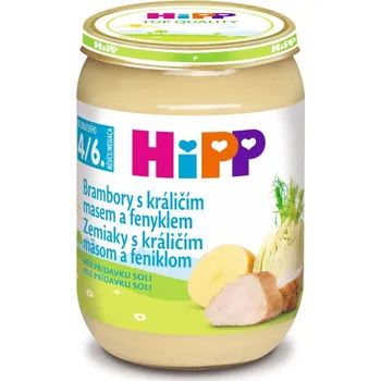 HiPP BIO Brambory s králičím masem a fenyklem 190g
