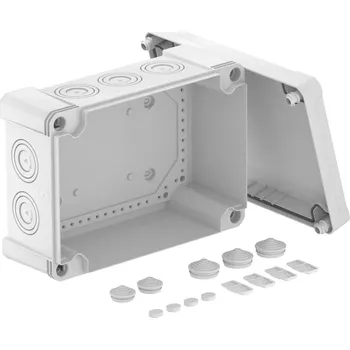 Elektroinstalační krabice OBO BETTERMANN Odbočné krabice, IP67, IK09, 286x202x125, světle šedá Polykarbonát, PC typ X25 LGR 2005024