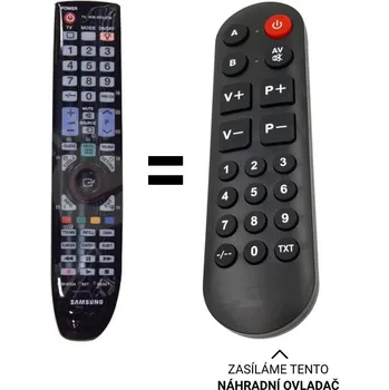 Dálkový ovladač Samsung PS50A416C1DXXH náhradní dálkový ovladač pro seniory