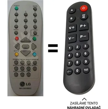 LG MKJ30036802, MKJ33981404, 6710V00124V náhradní dálkový ovladač pro seniory