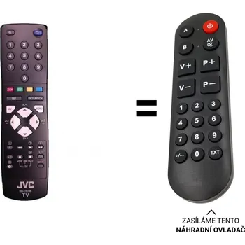 JVC AV-21KJ1SEF, AV-21KJ1SEF/A, AV-21KJ1SEF/B, AV-21KJ1SNF náhradní dálkový ovladač pro seniory.