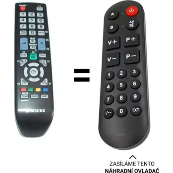 Dálkový ovladač Samsung BN59-00865A, BN59-00684A náhradní dálkový ovladač pro seniory