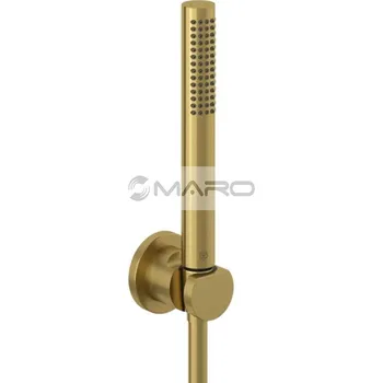 Sprchový set Kludi Nova Fonte Puristic Set sprchový s pevným držákem, 1-polohovou sprchou a hadicí 125 cm, kartáčované zlato, 20850N0-15