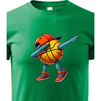 Chlapecké tričko Dětské tričko Basketbalový míč dab dance, Barva Zelená, Velikost 146 cm/10 roků, Canvas Dětské tričko Bezvatriko.cz 2287