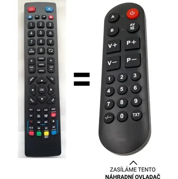 Dálkový ovladač Blaupunkt BS32K147BFBKUERO1 náhradní dálkový ovladač pro seniory