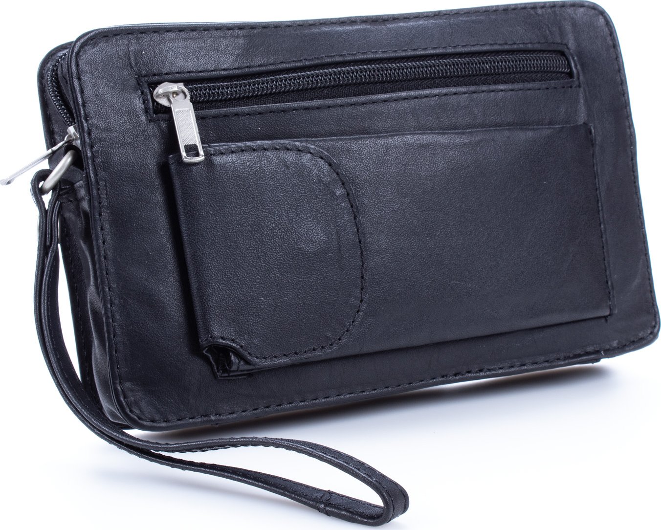Bag Street Pánská kožená etue příruční taštička černá 2803C