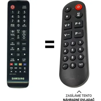 Dálkový ovladač Samsung UE55J6282SU náhradní dálkový ovladač pro seniory