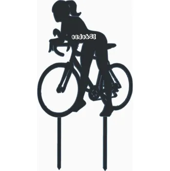 Cyklistka 2 - dortový zápich - Stříbrná