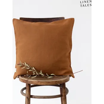 Povlak na dekorativní polštářek Lněný povlak na polštář 45x45 cm Hazelnut – Linen Tales ID_1537870