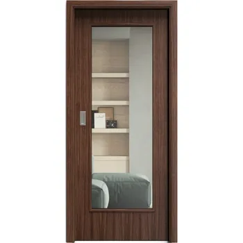 Interiérové dveře SAPELI ELEGANT KOMFORT M40 - DÝHA - POSUVNÉ DVEŘE VČ. ZÁRUBNĚ - Ořech americký Průchozí šířka (cm): 70, Průchozí výška (cm): 197, Typ skla: Čiré sklo