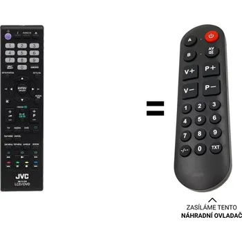 Dálkový ovladač JVC RM-C1233 náhradní dálkový ovladač pro seniory