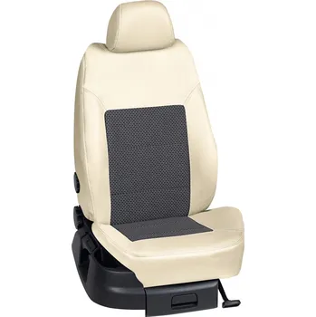 Potah sedadla Autopotahy Ford FUSION / od r.2005-> , 5 dveří, Ambiente, Plus, Trend, Ebony, KOŽENKA > OR 0394 (OR 0394 / Béžový koženkový bok)