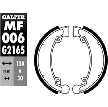 Brzdová čelist GALFER brzdové čelisti - pakny zadní SH310 HONDA CB 125 74-89, CB 250 88-97, XBR 500 85-, TRX 250 03-09 (GALFER brzdové čelisti - pakny zadní SH310 HONDA CB 125 74-89, CB 250 88-97, XBR 500 85-, TRX 250 03-09)