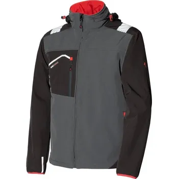 Pánská softshellová bunda Industrial Starter | ISSA Sotfshellová bunda POSH 04527B - 3XL / Šedá