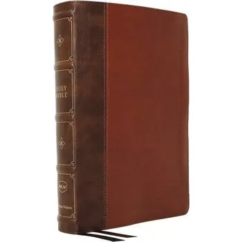 NKJV, Large Print Verse-by-Verse Reference Bible, Maclaren Series, Leathersoft, Brown, Comfort Print - Nelson, Thomas