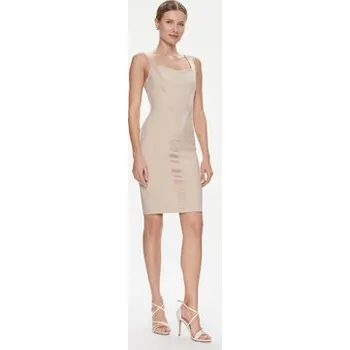 Dámské oblečení Marciano Guess Koktejlové šaty Karen 4RGK13 6869Z Béžová Bodycon Fit 38