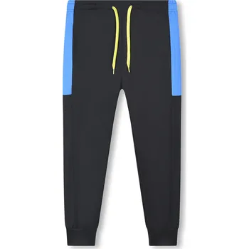 Chlapecké funkční tepláky - KUGO WT7301B, černá / modré pruhy Barva: Černá, Velikost: 116