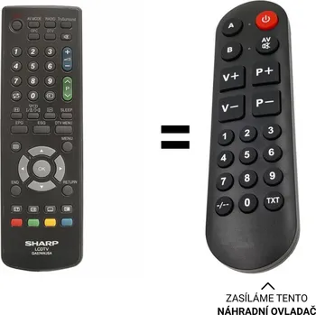 Dálkový ovladač Sharp GA574WJSA náhradní dálkový ovladač pro seniory