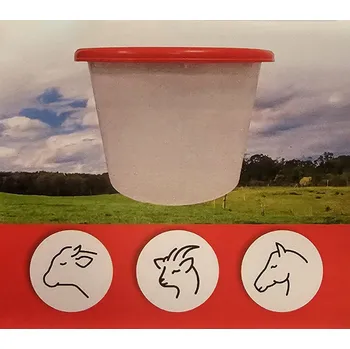 Krmivo pro hospodářské zvíře Minerální liz PROFILICK FLUSH pro skot, kozy a koně - 22 kg - bíločervený kbelík