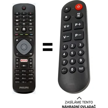 Dálkový ovladač Philips 398GR08BEPHN0025JH , 996598002030 náhradní dálkový ovladač pro seniory