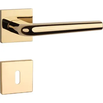 Dveřní kování AT - FUNKIA - HR 7S rozety BB, klika/klika OLV PVD - Mosaz leštěná lakovaná PVD