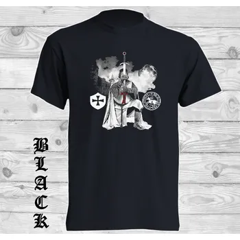 detske-levne-bavlnene-tricko-potisk-rytir-krizak-modlitba Barva: Black -černá, velikost: 164