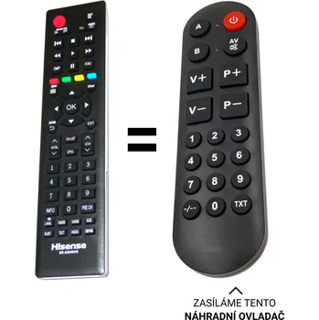 Dálkový ovladač Hisense LTDN50K220WTEU, LTDN55K2204WSEU náhradní dálkový ovladač pro seniory