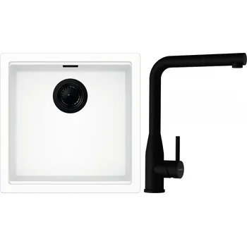 Granitový dřez Set Schock S27-16 (dřez Kiruna N-100 Day + baterie Keto.120 Puro + komponenty Puro)