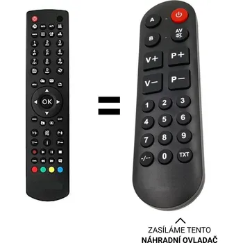 Dálkový ovladač Hyundai LLH24924 DVD CR náhradní dálkový ovladač pro seniory