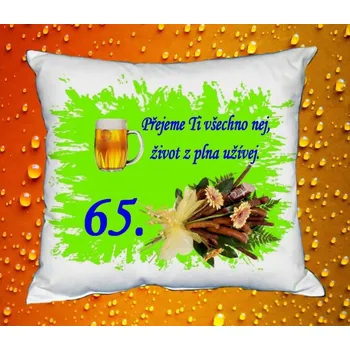 Polštář Polštář narozeniny MUŽI 65 let