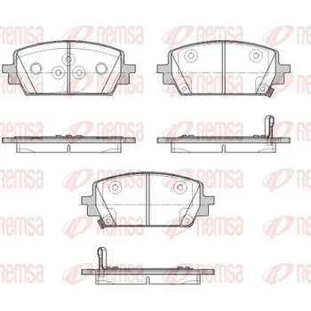 Brzdová destička Sada brzdových destiček, kotoučová brzda REMSA 1943.02