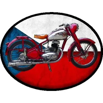 Nášivka nášivka s Českou motorkou 05 Obdélník (nášivky motorky)