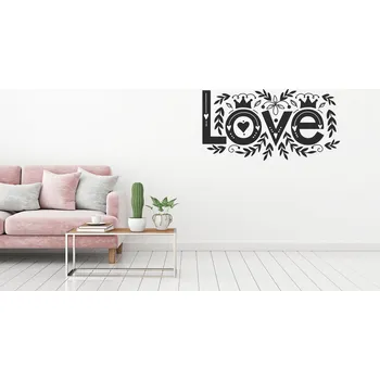 Samolepící dekorace Lepy.cz Samolepka na zeď Love - Nápis Velikost (šířka x výška): 70x36cm, Barevná varianta: Pastelová oranžová