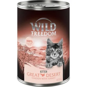 Krmivo pro kočku 6x400g Wild Freedom Kitten - NOVINKA: Great Desert - krocan a kuřecí