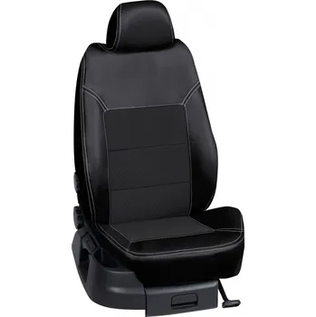 Potah sedadla Autopotahy Renault TRAFIC / od r.2014->, 2 dveře, 9 míst, KOŽENKA > OR 0150 (OR 0150 / Černý koženkový bok)