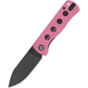 QSP knife Canary, zavírací nůž s klipem, růžová G10, černá čepel QS150-H2