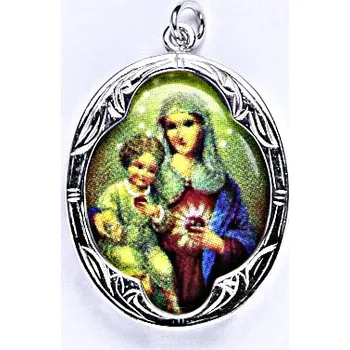 Přívěsek Stříbrný přívěsek medailon Madonka - P1013 L (Stříbrný přívěsek medailon Madonka)
