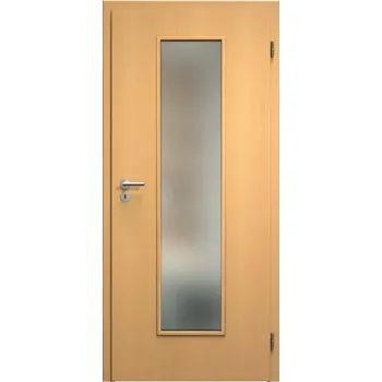 Interiérové dveře SAPELI ELEGANT KOMFORT M55 - DÝHA - OTOČNÉ DVEŘE VČ. ZÁRUBNĚ - BUK Průchozí šířka (cm): 120, Průchozí výška (cm): 197, Typ skla: Satináto bílé