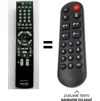 Sony RM-ED010 náhradní dálkový ovladač pro seniory, pouze pro TV