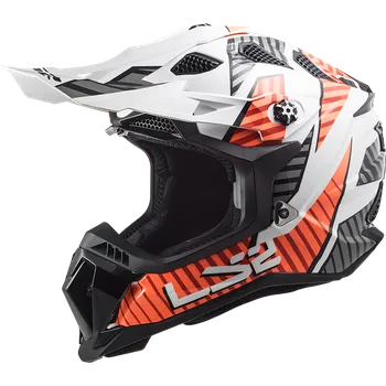 Helma na motorku Enduro helma LS2 MX700 SUBVERTER ASTRO GLOSS WHITE ORANGE S