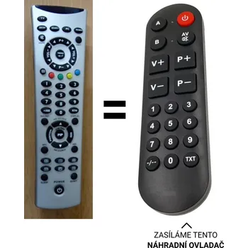 Dálkový ovladač Tevion, Medion 20020049 AKAI náhradní dálkový ovladač pro seniory