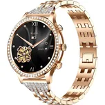 Lige Chytré hodinky LUMINA Femi I70 Fit zlaté / zlatý řemínek s kamínky 660527