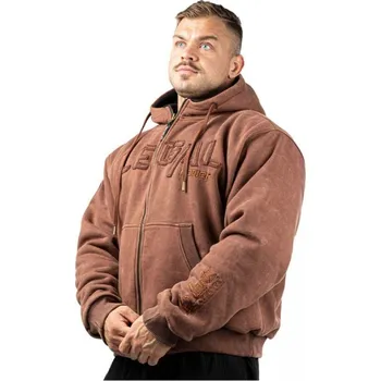 Pánská vesta LEGAL POWER Mikina Heavy Zip Devils Stonewashed Ottomix Fleece hnědá M
