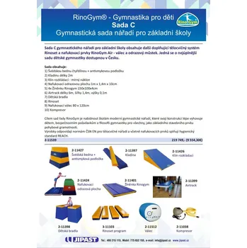 Sada nářadí JIPAST RinoGym - sada C gymnastického nářadí pro základní školy