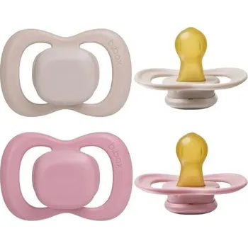 B.BOX dudlíky z přírodního kaučuku 0-6m, 2ks Berry/Blush