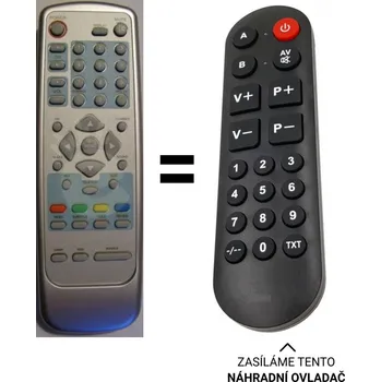Dálkový ovladač Saba LCD T-69013 náhradní dálkový ovladač pro seniory