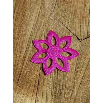 Nášivka Aplikace saténová květ barva fuchsiová