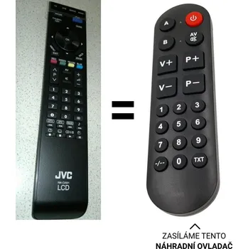 Dálkový ovladač JVC RM-C2501 náhradní dálkový ovladač pro seniory